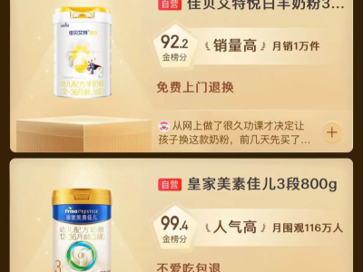 奶粉前十强排名榜出炉！佳贝艾特悦白热度攀升，家长为何更爱羊奶粉